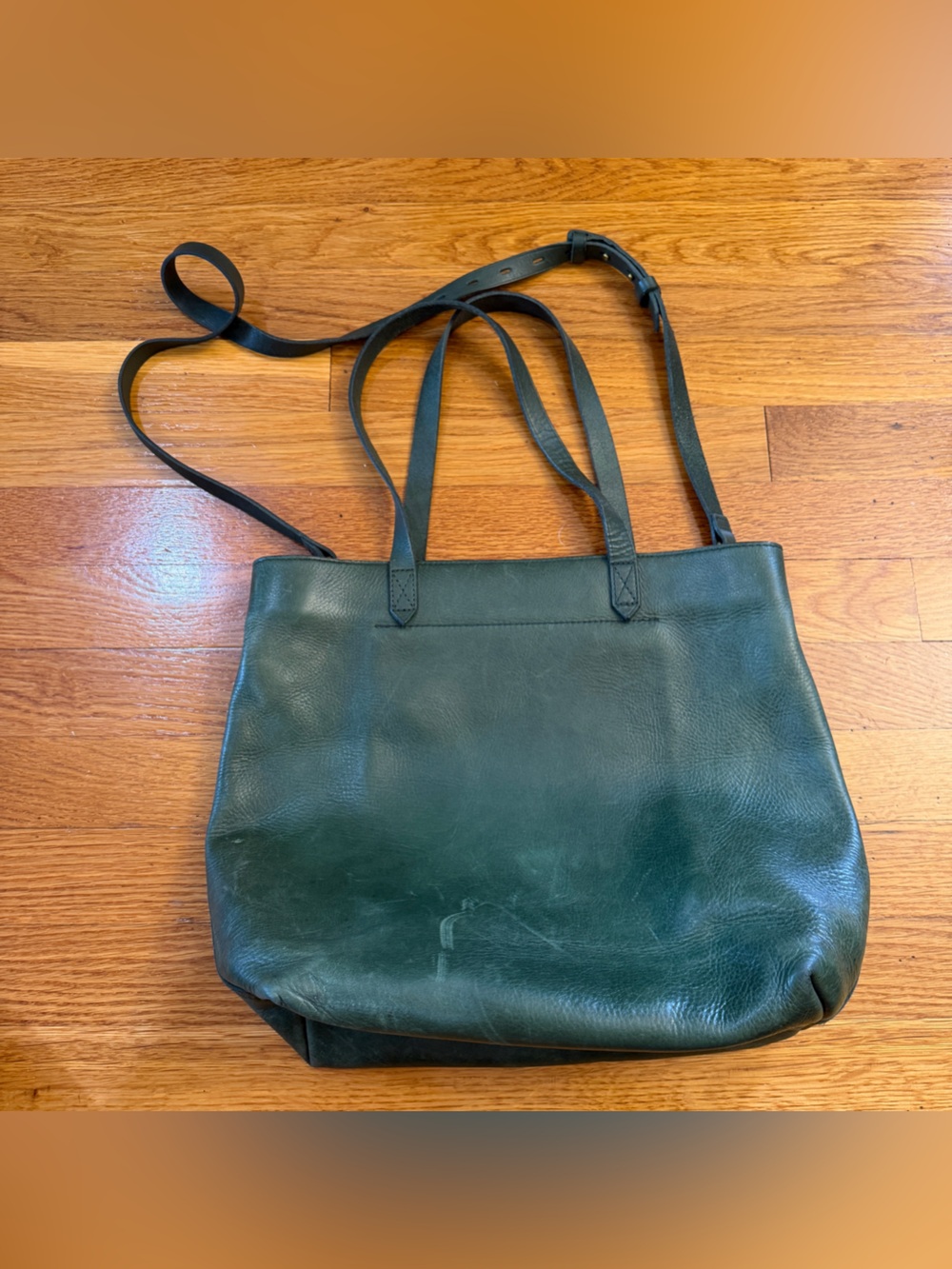 Madewell The Zip-Top Medium Transport Tote in Forest Green
